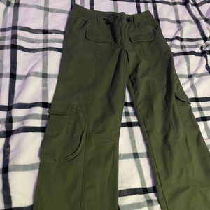 Navy green Y2K cargos